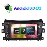 Flynavigo 8 Inch Android 8.0 Octa Core 4GB RAM Touch Screen Car Radio Stereo with GPS Navigation fit for Nissan Navara 2014-/Nissan NP300 Support Bluetooth WiFi Backup Camera CD DVD Multimedia Player