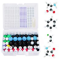 136 Pcs Organic Chemistry Molecular Model Kit for Organic Inorganic Chemistry Set for Building Molecules Atoms Bonds Student Teacher Educational Tools