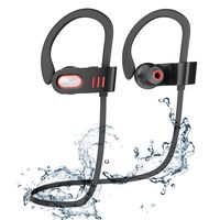 Bluetooth Headphones, Best Wireless Sports Earphones HD Stereo Sweatproof Earbuds with Mic Ergonomic Design for Gym Running Workout 8 Hour Battery Noise Cancelling Headsets Black Fine