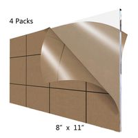 1/8" Plexiglass Acrylic Sheet Clear - 4 Packs 8" x 11" Plastic Sheet Panel