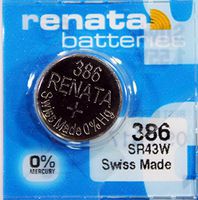 Renata 386 Silver Oxide Battery - 10 Pack