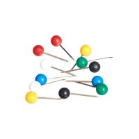 AmazonBasics Map Push Pins, Plastic Head, Steel Point, Assorted Colors, 100-Count