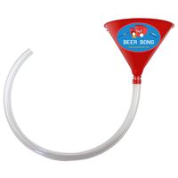 Beer Bong Funnel And Tube - 2 Foot Plastic College Party Alcohol Tube Hose Chugging Device - Perfect for Parties, Pregames, Beach Week, University Student Gag Gift - By Drinking Game Zone