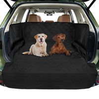 FunniPets Cargo Liner for SUV, Waterproof Dog Cargo Cover with Side Walls Protector and Bumper Flap, Non-Slip Backing, Quilted Pet Seat Cover, Large Size Universal Fit, Black