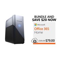 Dell Inspiron Gaming PC Desktop AMD Ryzen 7 2700 Processor + Microsoft Office 365 Home with Auto-Renew