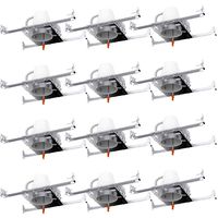 Sunco Lighting 12 Pack 4 Inch New Construction Housing, Air Tight IC Rated Steel Can, 120-277V, TP24 Connector Included for Easy Install - UL & Title 24 Compliant