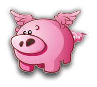 Flying Pig Funny Sticker Graphic Vinyl Waterproof Decal for car Truck Laptop