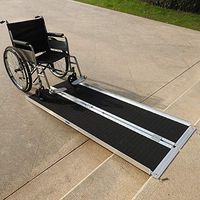 SSLine Folding Aluminum Wheelchair Ramp 6ft Non-Skid Heavy Duty Scooters Gangway Loading Traction Ramp for Wheelchairs - Weight Capacity 600lbs