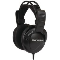 Koss UR20 Over-Ear Headphones, Flexible Sling Headband, Black