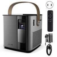 Ciglow Mini Projector WiFi Video Projector 720P HD 4K for Android 5.1System Smart Projector Built-in Battery and Speakers Bluetooth Support Computer/Smartphone Screen Mirror(us)