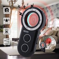 Anti Spy RF Detector Hidden Camera Detector RF Signal Detector Wireless Bug Detector GPS Signal Tracker Alarm (Black)