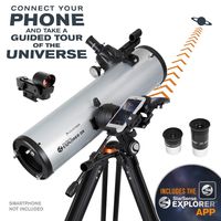 Celestron - StarSense Explorer DX 130AZ Smartphone App-Enabled Telescope - Works with StarSense App to Help You Find Stars, Planets & More - 130mm Newtonian Reflector - iPhone/Android Compatible