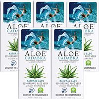 Aloe Cadabra Organic Vaginal Moisturizer - Best Natural Personal Lube - Looking for Relief of Dryness, Itching, Burning, Chafing, Painful Sex - Unscented, 2.5 Oz (Pack of 5)