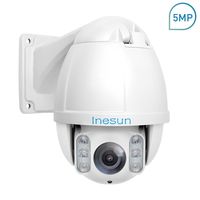 Inesun Outdoor High Speed PTZ PoE IP Camera - 5 Megapixels Super HD 2592x1944p 10X Optical Zoom Security Surveillance IR Night Vision Up to 300ft/ONVIF/Motion Detection