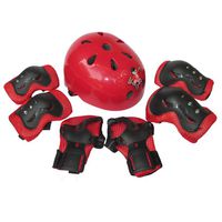 JPLZi 2019 New 7pcs Kid Child Self Balancing Bike Roller Knee Elbow Wrist Helmet Pad (Red)