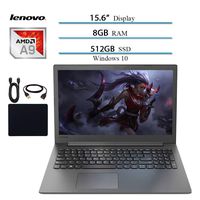 2019 Newest Lenovo, Ideapad Premium 15.6 Laptop Notebook Computer, AMD A9-9425 Up to 3.7GHz, 8GB RAM, 512GB SSD, DVD-RW, Wi-Fi, Bluetooth, Webcam, USB 3.0, HDMI, Windows 10 W/Accessories
