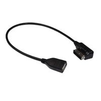 HQRP MDI MMI/USB Cable Adapter works with VW Volkswagen Golf MK6 / GTI MK6 / Jetta Sportwagen MK6 2010 2011 2012 2013 2014, Media Interface Adapter + HQRP Coaster