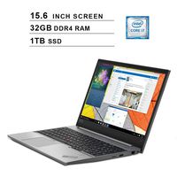 Lenovo ThinkPad E590 15.6 Inch FHD 1080P Business Laptop - Intel Quad-Core i7-8565U up to 4.6 GHz, Intel UHD 620, 32GB RAM, 1TB SSD, Bluetooth, WiFi, HDMI, FP Reader, Win 10 Pro, Silver