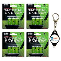 Viridian CR2 3v 12 Lithium Batteries with Free Keychain Light from Lightjunction (Multipacks Available!) (4 Pack)