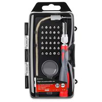 Magnetic Precision Screwdriver Set with Flexible Bar, Extension Bar, Magnifier,GIVERARE 33 in 1 Professional Screwdriver Kit with 30 Bits, Driver Kit for iPhone, iPad, Mobile, Laptop, PC, Electronics