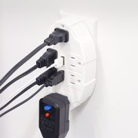 USB Outlet 6 Sockets & 2 USB Ports Wall Multiplier