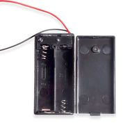 Conwork 2 AA 1.5V Battery Holder Case Storage Box with Wires and Switch, 10-Pack