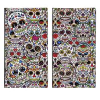 Decorative Matches, (Set of 3 Match Boxes) Long Wooden Matches,Strike Strip on Side of Box- Colored Match Tips- Candle and Fireplace Wooden Matches 4.375" x 2.35" x .75" (Day of The Dead)