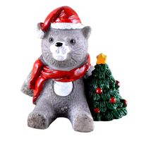 Hemlock Christmas Animals Toys, Christmas Animals Household Adornment DIY Craft Home Decoration (Cat)