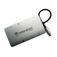 Yogi Basic USB C 3.1 8 in 1 Docking Station with 100W PD, VGA, HDMI, SD, MicroSD, Gigabit Ethernet for MacBook Pro, Chromebook, Dell XPS, Rugged Aluminum HUB Dock, [Thunderbolt 3 Compatible] USB-C