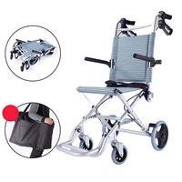 Lightweight Wheelchair, Folding Portable Transport Chair, Simple Hand Push Wheelchair Can Go On The Plane, Storage Bag, Travel, Older People and Children Medical Equipment