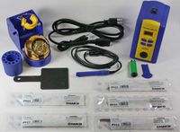 Hakko FX951-66 T15-D08,D12,D24,D32,D52 Soldering Station with Chisel Tip T15-D08/D12/D24/D32/D52, Blue/Yellow