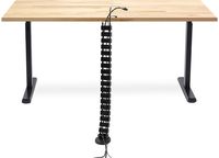 Mount-It! Cable Management Spine, Desk Cord Organizer Vertebrae, Keeps Power and AV Cords Safe and Organized, 50 Inch Long Modular Wire Management Tray, Black