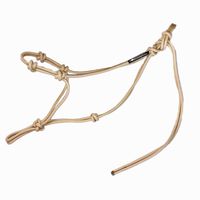 Horse Rope Training Halter - 4 Knot from 1/4" Stiff Polyester Halter Cord - Size Rope Most Trainers Use! (Beige, Weanling)