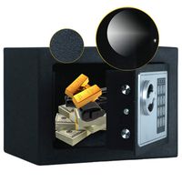 JUGREAT Safe Box with Induction Light,Electronic Digital Securit Safe Steel Construction Hidden with Lock，Wall or Cabinet Anchoring Design for Home Office Gun Cash Money,Textured Powder Coating