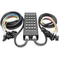 Seismic Audio - New 24 Channel XLR Send Splitter Snake Cable with Box - Two Trunks 15' and 30' Fantails - Pro Audio Stage, Studio, Road Split Y Extension Cables