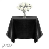 GFCC 90 x 90 -inch Black Polyester Tablecloth