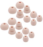 Rayker Replacement Ear Tips for BeatsX Wireless Headphone, Noise Isolation Comfort Silicone Tips, S/M/L Double Flange Size Included, 8 Pairs, BeatsX Eartips (Gold)
