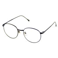 Cyxus Vintage Retro Blue Light Filter Glasses Round Anti Eyestrain Redness Metal Frame (8928T01,Black)