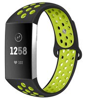 Silicone Bands Compatible with Fitbit Charge 3 Breathable Soft Replacement Silicone Sports Straps with Air Holes Small/Large