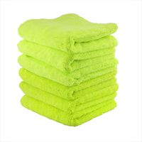 Chemical Guys MIC_333_6G El Gordo Professional Extra Thick Supra Microfiber Towels, Green (16.5 in. x 16.5 in.) (Pack of 6)