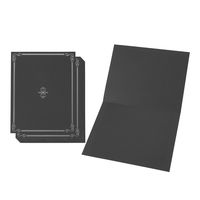 12-Pack Certificate Holder - Diploma Cover, Document Cover for Letter-Sized Award Certificates, Black, Silver Foil, 11.2 x 8.8 Inches
