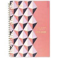 Five Star 2019-2020 Academic Year Weekly & Monthly Planner, Small, 5-1/2" x 8-1/2", Style, Coral Edge (1213C-200A)