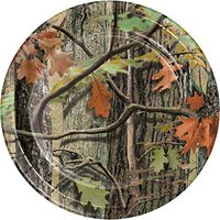 Club Pack of 192 Hunting Camo Paper Luncheon Party Plates 7"