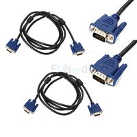 FYL New Lot 2 x 6ft SVGA VGA Monitor M/M Male To Male Extension Cable Cord