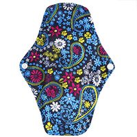 Sanitary Towel Pad, SANNYSIS Reusable Bamboo Cloth Washable Menstrual Mama Pad (L, Blue)