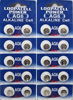 LOOPACELL AG6 LR920 371 370 D371 D370 LR920 LR921 LR69 Alkaline Button Cell Battery X 20