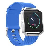 SKYLET Compatible with Fitbit Blaze Bands with Frame, Silicone Replacement Bands Breathable Sport Strap Compatible with Fitbit Blaze Fitness Watch Women Men Black