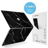 Digi-Tatoo MacBook Skin Decal Sticker Compatible with MacBook Air 13 inch 2018 (Model A1932), Easy Apply, Full Body Protective and Anti-Scratch Vinyl Skin [Black Marble]