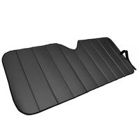 Motor Trend AS-311-BK Black Front Windshield Shade-Accordion Folding Auto Sunshade for Car Truck SUV-Blocks UV Rays Sun Visor Protector-Keeps Your Vehicle Cool-58 x 24 Inch
