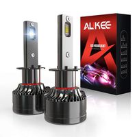 H1 LED Headlight Bulb, Aukee 110W High Power 18,000LM Extremely Bright 6000K Cool White CSP Chips Conversion Kit Adjustable Beam